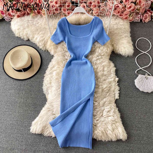 matakawa slim black dress summer knitted dreeses for women square neck split robe femme bodycon vestido feminino 210513, Black;gray
matakawa slim black dress summer knitted dreeses for women square neck split robe femme bodycon vestido feminino 210513, Black;gray