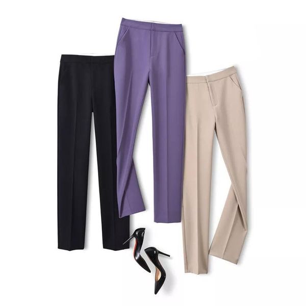 suit pants women's high waisted and slim 2021 autumn black casual trousers loose nine point vertical feeling straight & capris, Black;white
suit pants women's high waisted and slim 2021 autumn black casual trousers loose nine point vertical feeling straight & capris, Black;white
