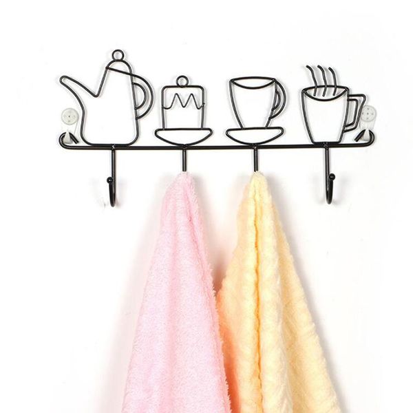 hooks & rails wall hanger kitchen black wrought iron organizer key hook creative home decorative accessories
hooks & rails wall hanger kitchen black wrought iron organizer key hook creative home decorative accessories