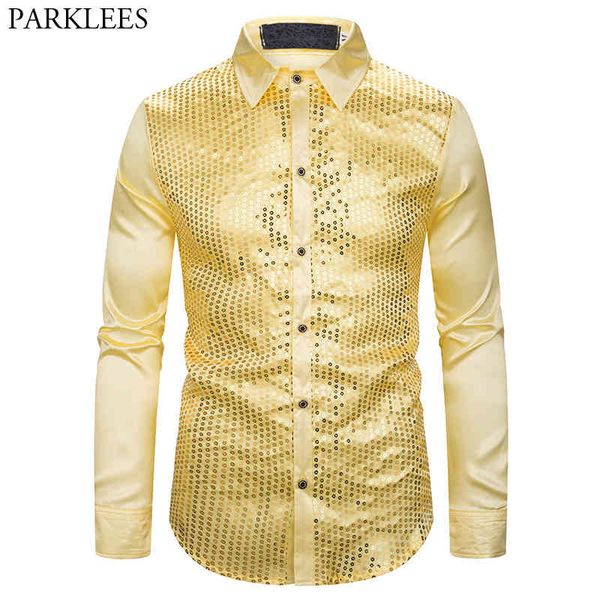 shiny gold sequins glitter dress shirt men satin smooth men nightclub shirt 70s disco stage halloween party rave chemise 210522, White;black
shiny gold sequins glitter dress shirt men satin smooth men nightclub shirt 70s disco stage halloween party rave chemise 210522, White;black