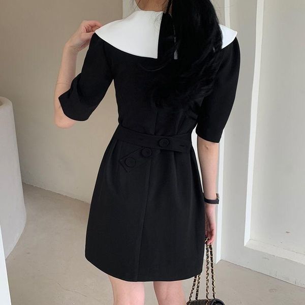casual dresses a-line dress women summer black turn down collar fashion ladies vestido holiday all-match comfortable mini n style leisure, Black;gray
casual dresses a-line dress women summer black turn down collar fashion ladies vestido holiday all-match comfortable mini n style leisure, Black;gray