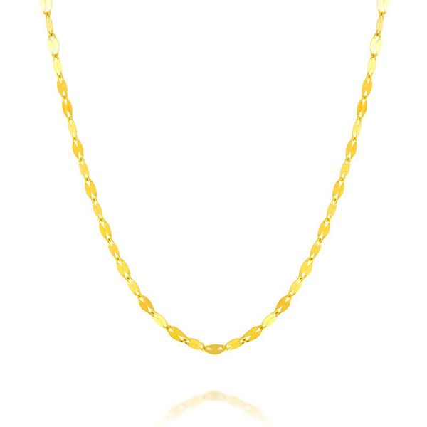 chains solid au750 18k yellow gold necklace women's lips link chain 1.3mm p6245, Silver
chains solid au750 18k yellow gold necklace women's lips link chain 1.3mm p6245, Silver