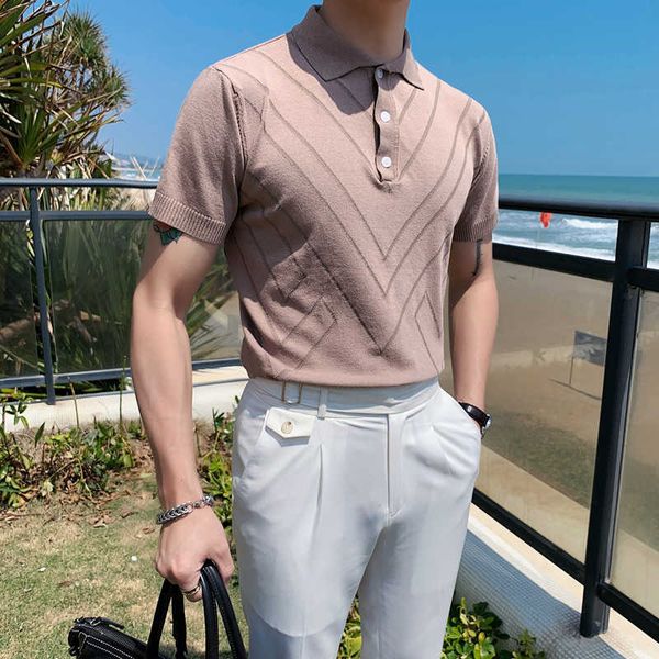 summer polo shirts men short sleeve knitted polo shirts slim business casual lapel street wear social male clothing 210527, White;black
summer polo shirts men short sleeve knitted polo shirts slim business casual lapel street wear social male clothing 210527, White;black