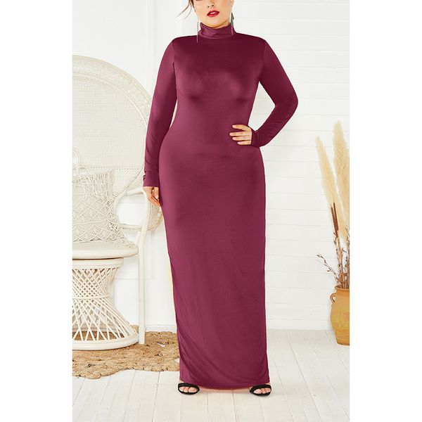 Muslim autumn high neck dress long sleeve women fashion banquet simple solid color plus size, Black
Muslim autumn high neck dress long sleeve women fashion banquet simple solid color plus size, Black