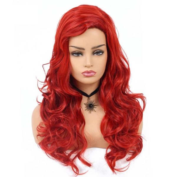 synthetic wigs dai weier long wavy wig with bang red hair cosplay heat resistant, Black
synthetic wigs dai weier long wavy wig with bang red hair cosplay heat resistant, Black