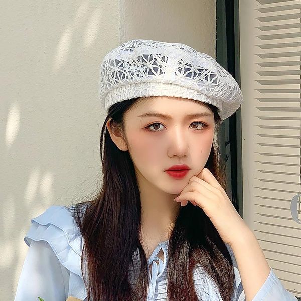 berets summer beret hat for women hollow mesh ultra-thin air sun hats fashion lightweight comfortable breathable foldable portable cap, Blue;gray
berets summer beret hat for women hollow mesh ultra-thin air sun hats fashion lightweight comfortable breathable foldable portable cap, Blue;gray