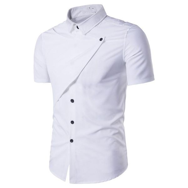 zoulv summer turn -down collar short sleeve button dress shirt male solid casual slim fit brand stylish mens shirts men's, White;black
zoulv summer turn -down collar short sleeve button dress shirt male solid casual slim fit brand stylish mens shirts men's, White;black