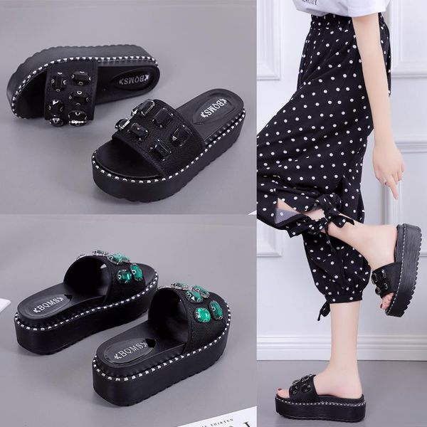 slippers plus size 35-41 summer beach shoes 2021 fashion rhinestone slides for ladies outside platform heels woman sandals, Black
slippers plus size 35-41 summer beach shoes 2021 fashion rhinestone slides for ladies outside platform heels woman sandals, Black