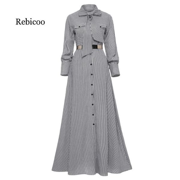 casual dresses women striped maxi dress floor-length bowknot tie long sleeve loose button autumn pocket elegant a-line, Black;gray
casual dresses women striped maxi dress floor-length bowknot tie long sleeve loose button autumn pocket elegant a-line, Black;gray
