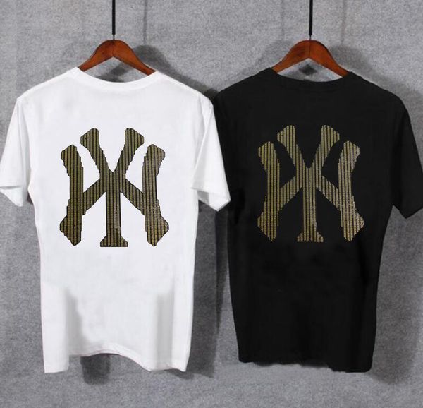 new fashion men rhinestone tshirts cotton streetwear hip pop front and back, White;black
new fashion men rhinestone tshirts cotton streetwear hip pop front and back, White;black