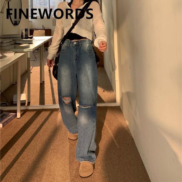korean boyfriend streetwear wide leg jeans knee ripped distressed plus size loose vintage washed women's, Blue
korean boyfriend streetwear wide leg jeans knee ripped distressed plus size loose vintage washed women's, Blue