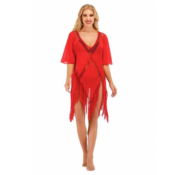 beach v-shape perspective smock bikini net sunscreen coat irregular fringe skirt women's swimwear, White;black
beach v-shape perspective smock bikini net sunscreen coat irregular fringe skirt women's swimwear, White;black