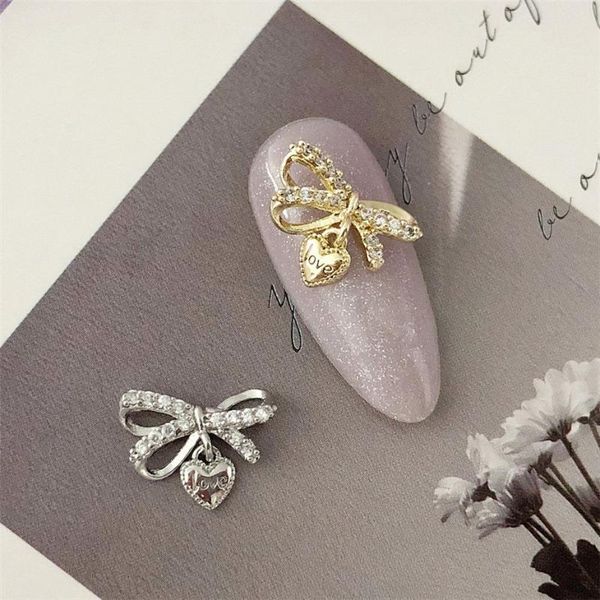 5pcs/lot 3d zircon alloy bow love heart nail art decorations crystal pearl rhinestones nails accessories jewelry supplies charms, Silver;gold
5pcs/lot 3d zircon alloy bow love heart nail art decorations crystal pearl rhinestones nails accessories jewelry supplies charms, Silver;gold