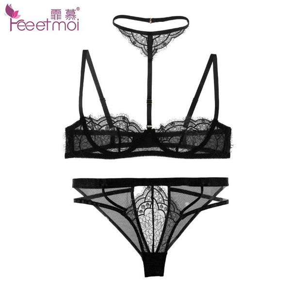 bras sets 2021 french halter hollow embroidery perspective super push-up bra temptation taste lingerie slim underwear set, Red;black
bras sets 2021 french halter hollow embroidery perspective super push-up bra temptation taste lingerie slim underwear set, Red;black