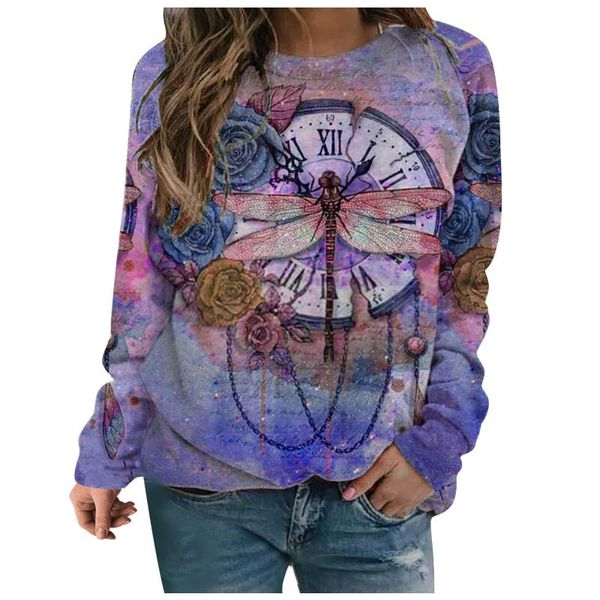 women o-neck round collar sweatshirts butterfly printing long sleeves pullover easy colorful autumn spring female hoodie, Black
women o-neck round collar sweatshirts butterfly printing long sleeves pullover easy colorful autumn spring female hoodie, Black