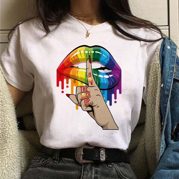women's t-shirt funny colorful lip print t-shirts women vogue casual short sleeve o-neck summer loose plus size tees female, White
women's t-shirt funny colorful lip print t-shirts women vogue casual short sleeve o-neck summer loose plus size tees female, White