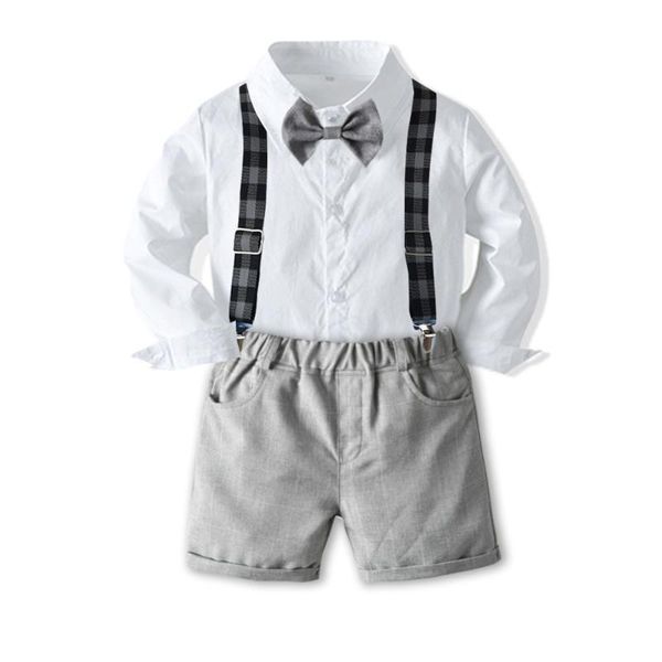 clothing sets 2021 kids boy gentleman clothes set bow tie fall shorts, lapel neck buttons long sleeves elastic suspender pants, White
clothing sets 2021 kids boy gentleman clothes set bow tie fall shorts, lapel neck buttons long sleeves elastic suspender pants, White