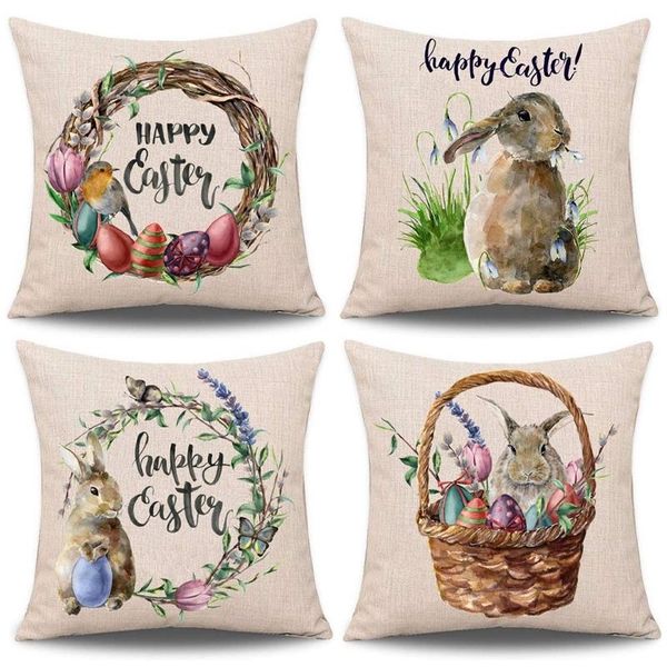 cushion/decorative pillow case bunnies with eggs cover, linen sofa bed throw cushion cover decoration
cushion/decorative pillow case bunnies with eggs cover, linen sofa bed throw cushion cover decoration