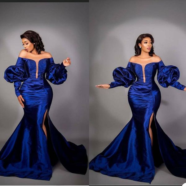 plus size mermaid prom dresses off shoulder poet long sleeve evening gowns side split party club wear robe de soiree, Black
plus size mermaid prom dresses off shoulder poet long sleeve evening gowns side split party club wear robe de soiree, Black