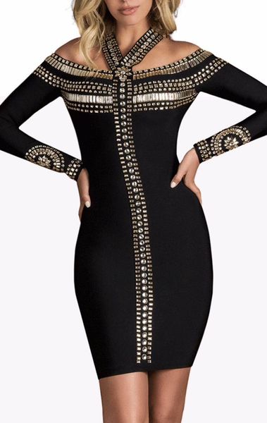 dress celebrity beading full sleeveless black rayon bandage evening party bodycon dress, Black;gray
dress celebrity beading full sleeveless black rayon bandage evening party bodycon dress, Black;gray
