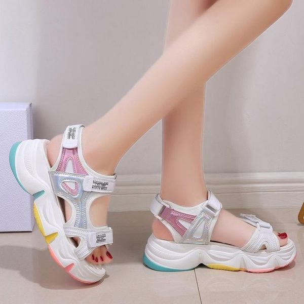 women sandals summer platform shoes breathable comfort walking white ladies shoe, Black
women sandals summer platform shoes breathable comfort walking white ladies shoe, Black