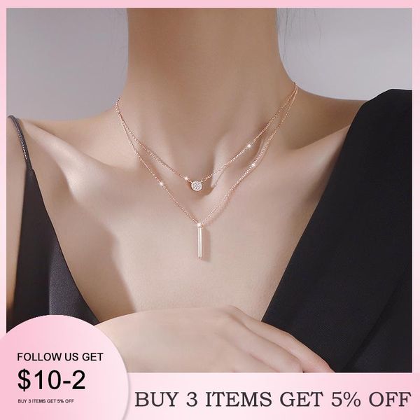chains 925 sterling silver square flash diamond round double necklace women clavicle chain fine jewelry party wedding accessories
chains 925 sterling silver square flash diamond round double necklace women clavicle chain fine jewelry party wedding accessories