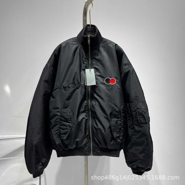 paris home flying suit double circle letter embroidered cotton casual zipper jacket, Black;brown
paris home flying suit double circle letter embroidered cotton casual zipper jacket, Black;brown