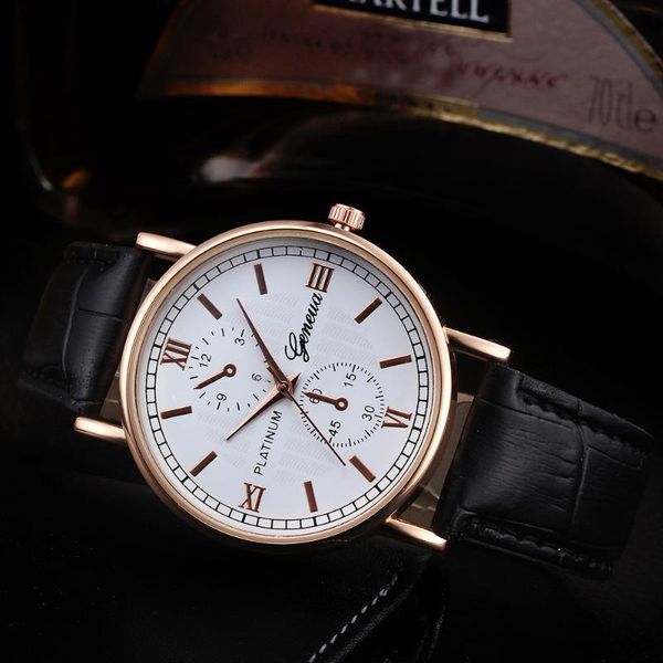 wristwatches reloje geneva men watch male leather quartz watches mens alloy sport clock relogio masculino erkek kol saati hour*, Slivery;brown
wristwatches reloje geneva men watch male leather quartz watches mens alloy sport clock relogio masculino erkek kol saati hour*, Slivery;brown