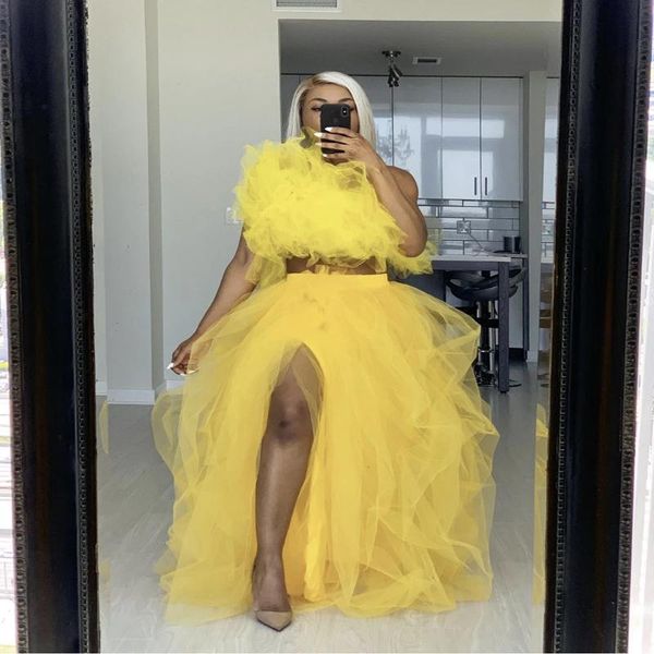 skirts 2021 trend streetwear yellow skirt ruffles slit tulle women's floor length casual femme jupes custom made, Black
skirts 2021 trend streetwear yellow skirt ruffles slit tulle women's floor length casual femme jupes custom made, Black
