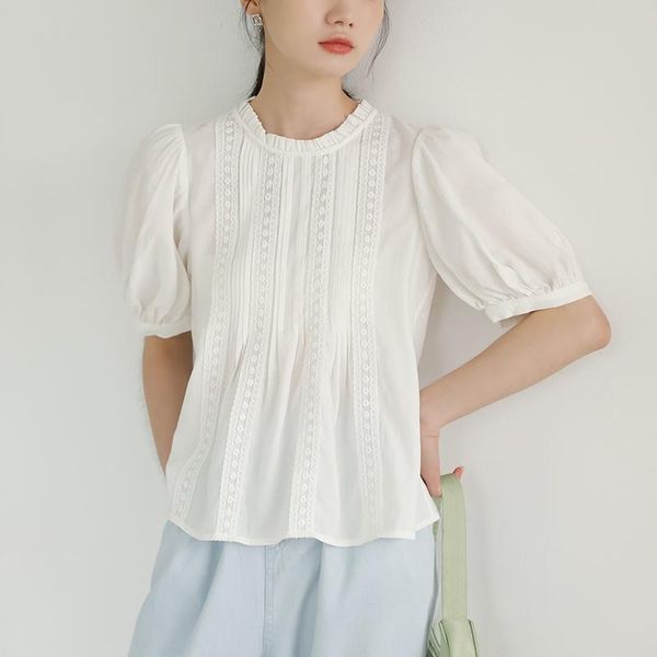 women's blouses & shirts stylish ruffled collar blouse lady embroidered french white short sleeve shirt female puff summer loose casual
women's blouses & shirts stylish ruffled collar blouse lady embroidered french white short sleeve shirt female puff summer loose casual