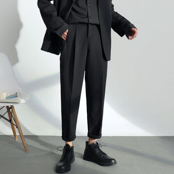 spring summer solid color formal suit pants men korean fashion loose business casual streetwear straight leg men's, Black
spring summer solid color formal suit pants men korean fashion loose business casual streetwear straight leg men's, Black