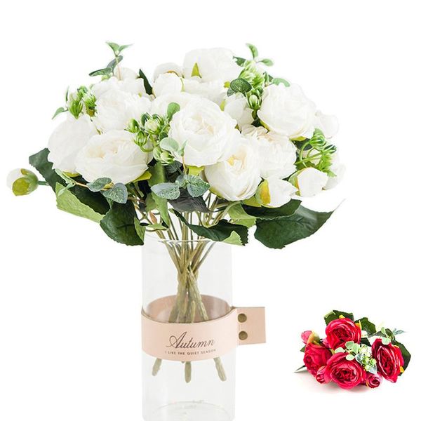 decorative flowers & wreaths artificial flower silk 5 head claw 4 bud rose family wedding decoration interior
decorative flowers & wreaths artificial flower silk 5 head claw 4 bud rose family wedding decoration interior