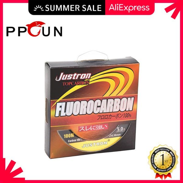 braid line justron 100m fluorocarbon fishing leader japanese 100% carbon
