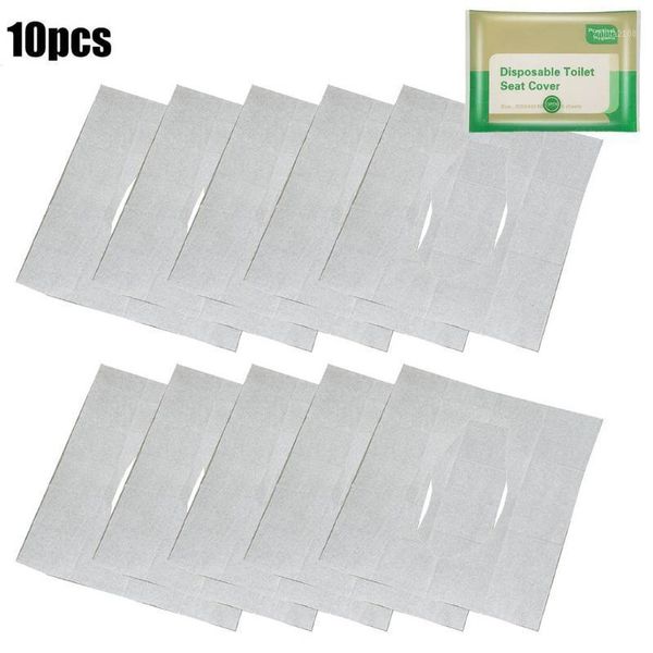toilet seat covers 10 pieces of disposable paper camping loo wc bacteria-proof cover for travel/camping bathroom1