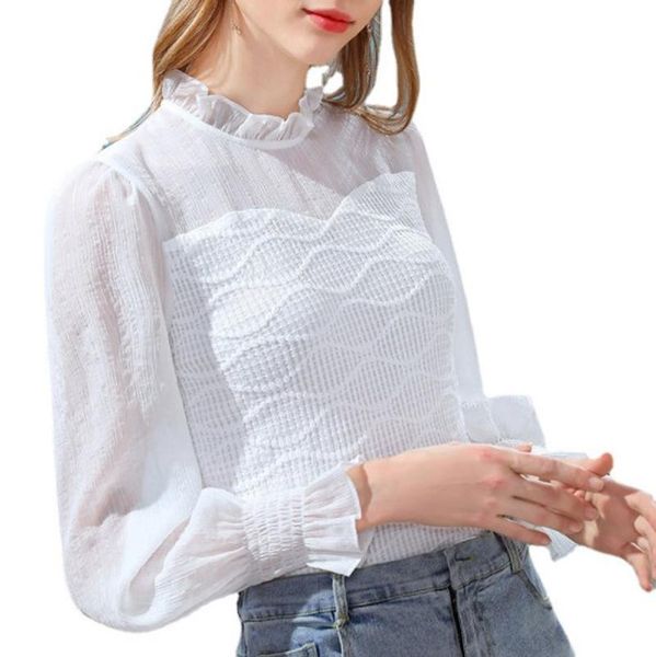 women's t-shirt cultiseed women sweet cute lace patchwork chiffon t-shirts clothes female elegant office work party flare sleeve tees, White
women's t-shirt cultiseed women sweet cute lace patchwork chiffon t-shirts clothes female elegant office work party flare sleeve tees, White