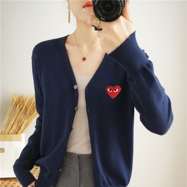women's knits & tees (with eyes) spring and fall, sweater with v-neck, woman's cardigan, love, cotton coat, White
women's knits & tees (with eyes) spring and fall, sweater with v-neck, woman's cardigan, love, cotton coat, White