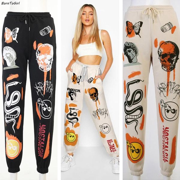 women's pants & capris borntogirl autumn winter for women casual high waist black gray khaki hip hop femme trousers, Black;white
women's pants & capris borntogirl autumn winter for women casual high waist black gray khaki hip hop femme trousers, Black;white