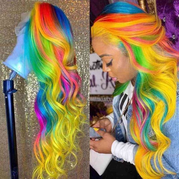 yellow rainbow frontal s body wave front transparent lace wig for women hu hair brazilian, Black
yellow rainbow frontal s body wave front transparent lace wig for women hu hair brazilian, Black