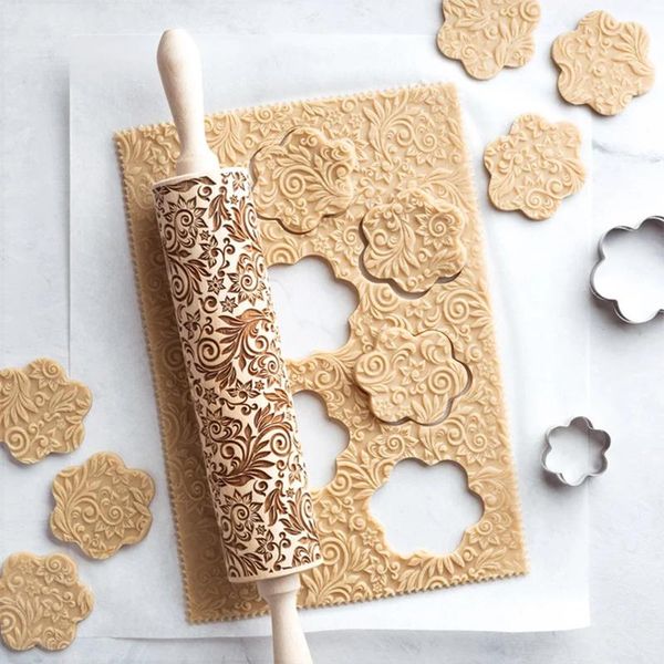 rolling pins & pastry boards 3d wood embossing pin fondant dough vintage christmas pattern engraved roller stick tool baking accessories
rolling pins & pastry boards 3d wood embossing pin fondant dough vintage christmas pattern engraved roller stick tool baking accessories