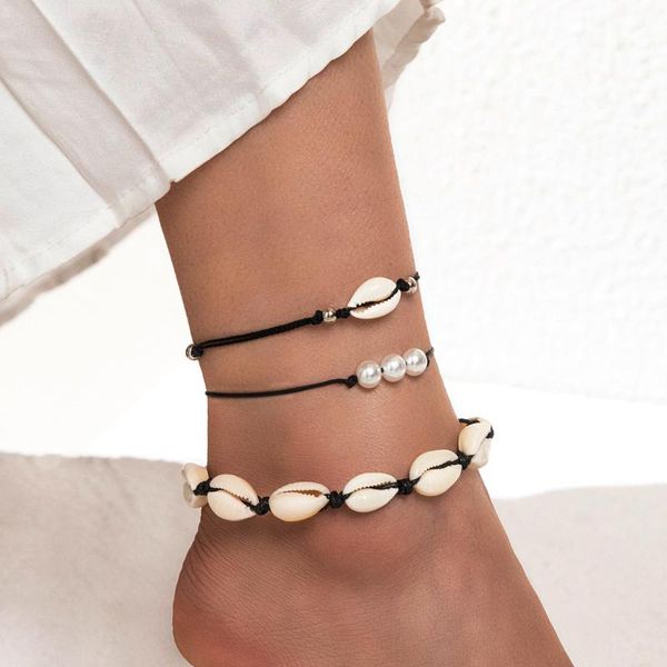 anklets bohemian natural shell for women handmade leather woven pearl foot jewelry summer beach barefoot bracelet ankle on leg, Red;blue
anklets bohemian natural shell for women handmade leather woven pearl foot jewelry summer beach barefoot bracelet ankle on leg, Red;blue