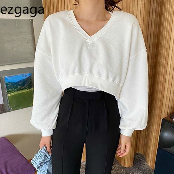 ezgaga sweatshirt women long sleeve autumn v-neck all-match solid loose ladies pullover fashion casual streetwear 210430, Black
ezgaga sweatshirt women long sleeve autumn v-neck all-match solid loose ladies pullover fashion casual streetwear 210430, Black