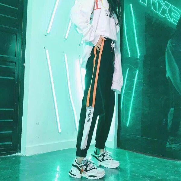 hip hop women high waist loose harem pants fashion female slim casual trouser 2021 cool autumn japan dance women's & capris, Black;white
hip hop women high waist loose harem pants fashion female slim casual trouser 2021 cool autumn japan dance women's & capris, Black;white