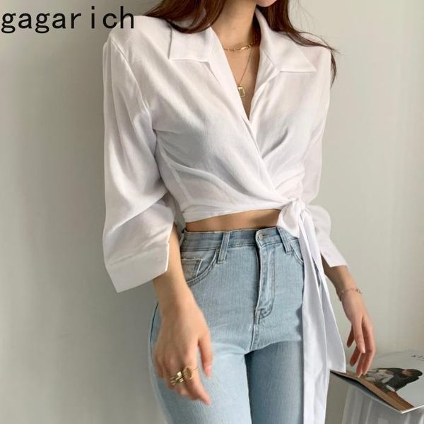 women's blouses & shirts gagarich women blouse long sleeve korean style chic french short slimming all-match shirt cross lace-up ninth, White
women's blouses & shirts gagarich women blouse long sleeve korean style chic french short slimming all-match shirt cross lace-up ninth, White