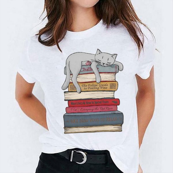 graphic cat cartoon casual animal womens t shirts cute trend 90s print lady ladies female tee, White
graphic cat cartoon casual animal womens t shirts cute trend 90s print lady ladies female tee, White