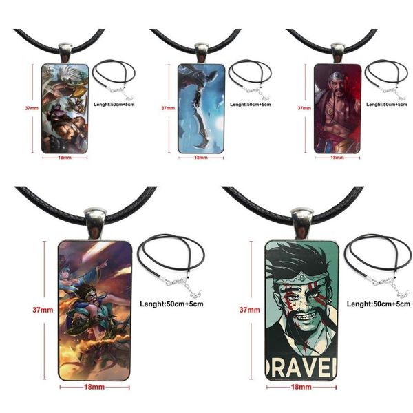 pendant necklaces for lovers friendship anime draven league necklace with steel plated glass cabochon choker long rectangle, Silver
pendant necklaces for lovers friendship anime draven league necklace with steel plated glass cabochon choker long rectangle, Silver