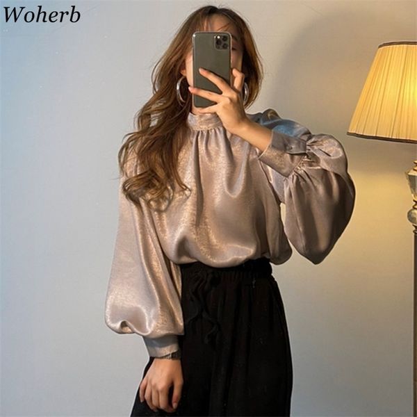 elegant shirt spring femme casual women long puff sleeve satin silk blouse girls korean office blouses solid blusas 210519, White
elegant shirt spring femme casual women long puff sleeve satin silk blouse girls korean office blouses solid blusas 210519, White