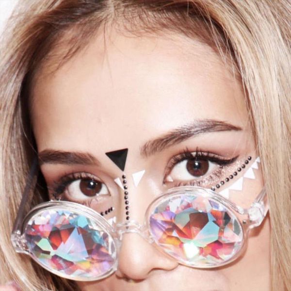 clear round glasses kaleidoscope eyewears crystal lens party rave music festival sunglasses friend gifts, White;black
clear round glasses kaleidoscope eyewears crystal lens party rave music festival sunglasses friend gifts, White;black
