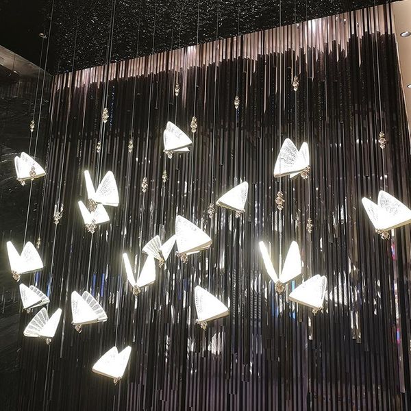 pendant lamps butterfly living room large chandelier duplex building villa staircase light crystal long creative two-story
pendant lamps butterfly living room large chandelier duplex building villa staircase light crystal long creative two-story