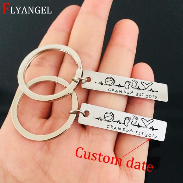 keychains for grandpa souvenir gift custom baby birth date jewelry stainless keyring engraved electrocardiogram footprin keychain, Silver
keychains for grandpa souvenir gift custom baby birth date jewelry stainless keyring engraved electrocardiogram footprin keychain, Silver