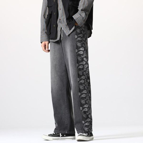 men's jeans bandana men jacquard paisley straight pants oversize denim hiphop wide leg trousers 2021 spring plus big size 5xl, Blue
men's jeans bandana men jacquard paisley straight pants oversize denim hiphop wide leg trousers 2021 spring plus big size 5xl, Blue